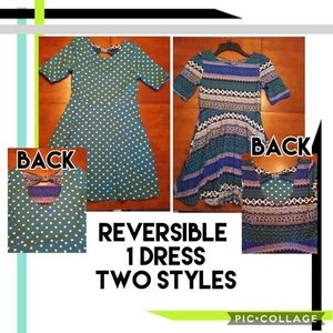 Girls size 10 reversible dress